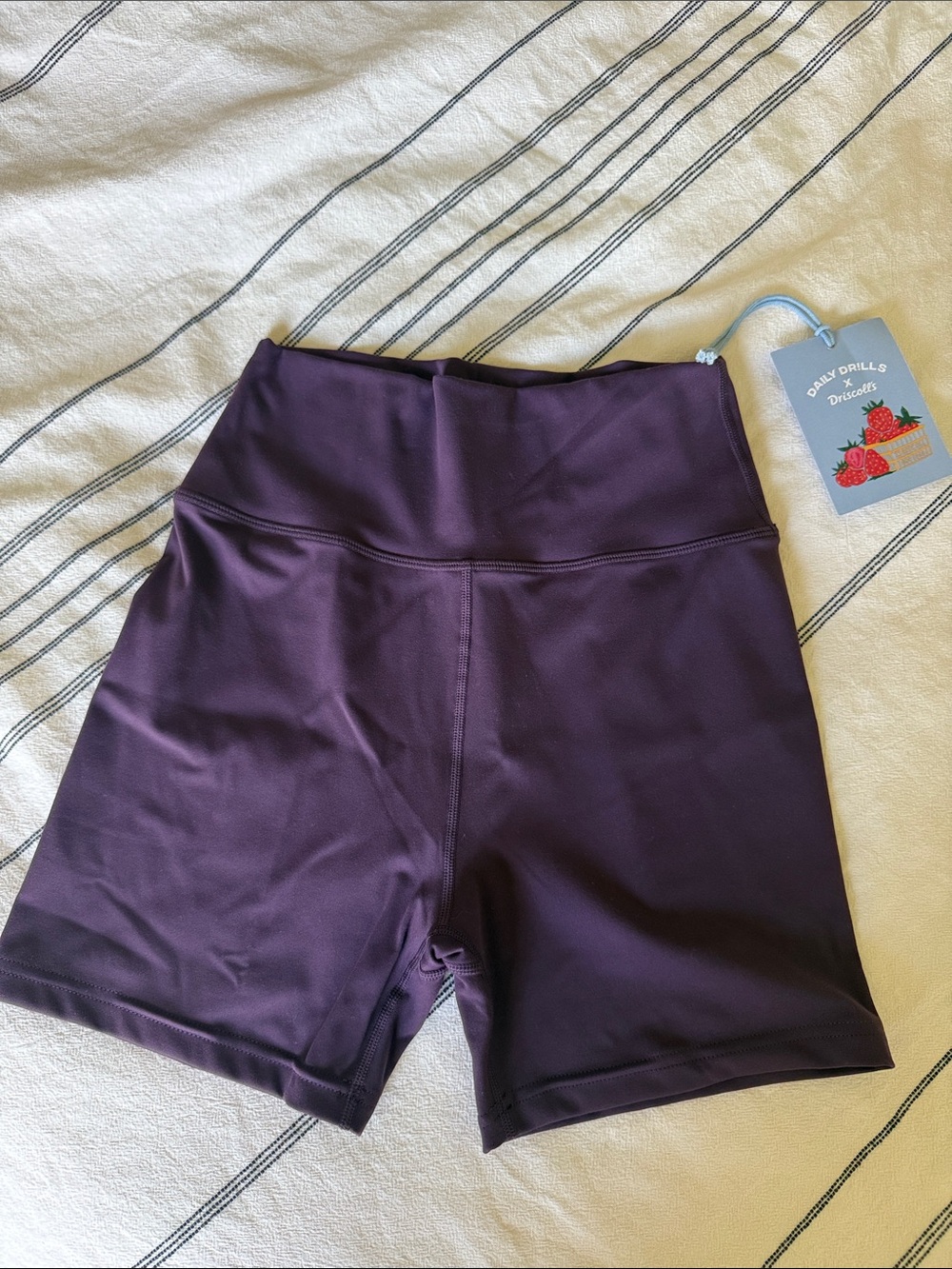 Daily Drills Go! Shortie Shorts Plum Small Biker Shorts